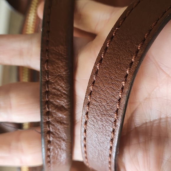 Frye Dome Brown Leather Bag With Adjustable Crossbody Strap - Picture 9 of 11